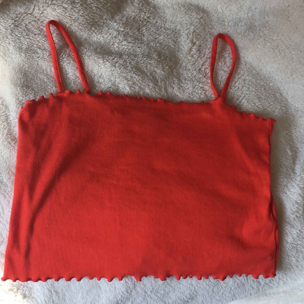 topshop orange crop top (never worn) - Picture 2 of 3